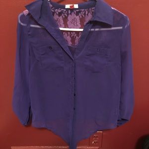 Purple Sheer Blouse